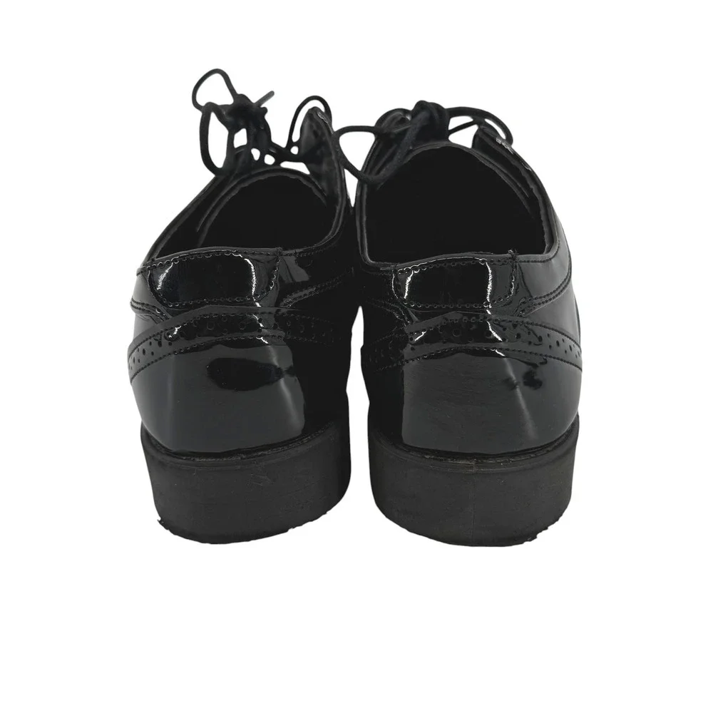 Josmo Boys Black Patent Wingtip Oxford Dress Shoes Size 2 31801 Formal Brogue